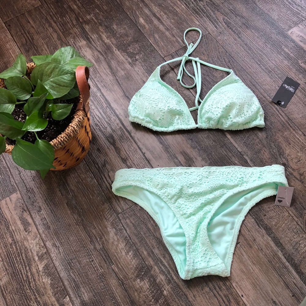 Mint Green Thin Strap Halter Top